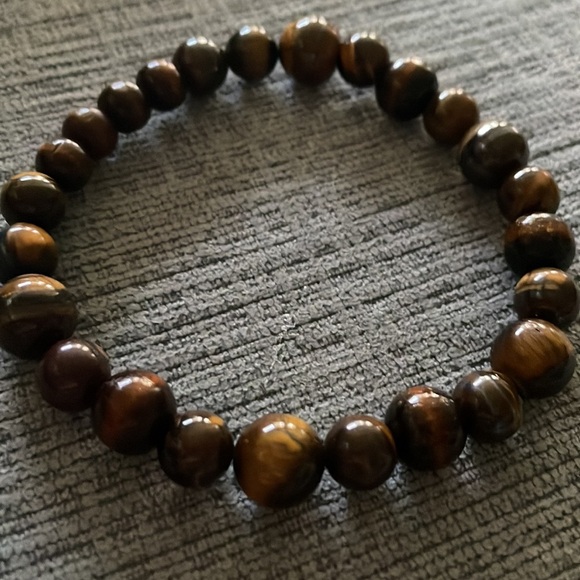 Tiger’s Eye Handmade Stretch Bracelet – Unisex Size 7.75”- New - Picture 2 of 4